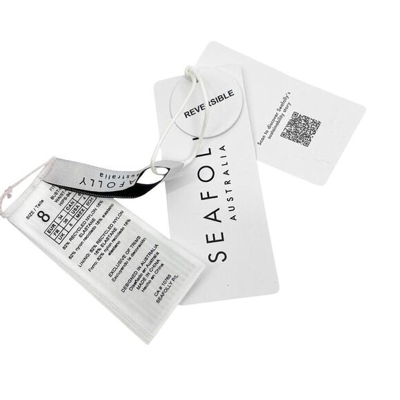Seafolly Australia Reversible Hipster Bikini Bottom Size US 4 NEW with tags! - Picture 5 of 8